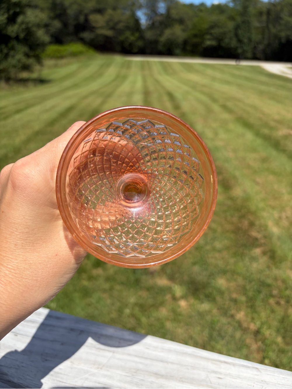 Anchor Hocking Miss America Pink Champagne Sherbet Glass - Picture 5 of 8